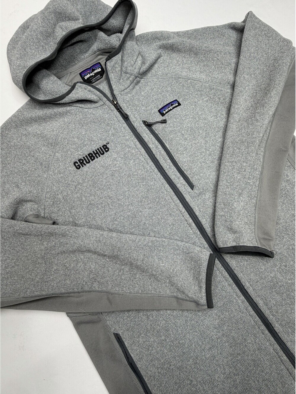 Patagonia Performance Better Sweater Hoodie Mens L Gray Full Zip Fleece *Logo*